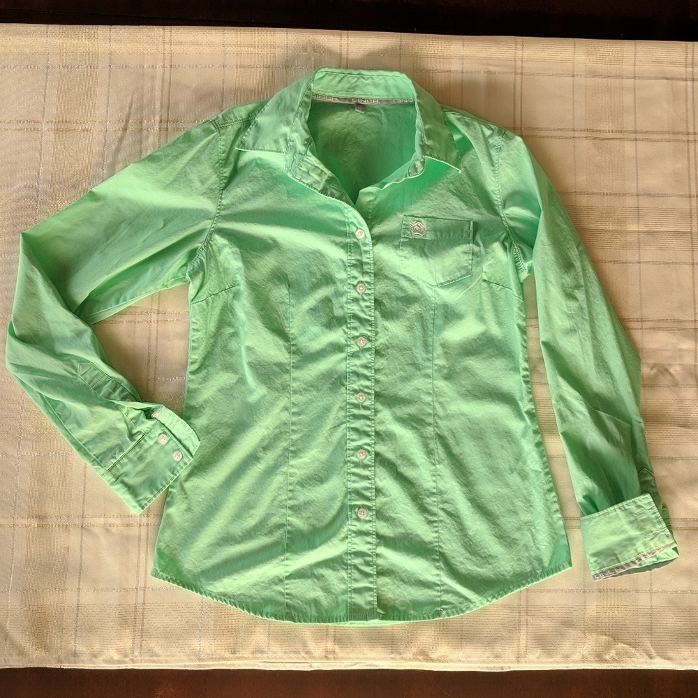 Cinch Mint Button down